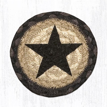 H2H 5 x 5 in Black Star Printed Round Coaster H2224999
